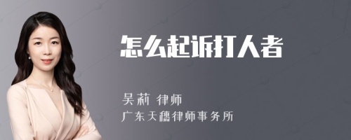 怎么起訴打人者