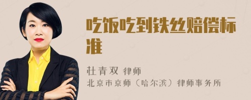 吃飯吃到鐵絲賠償標準