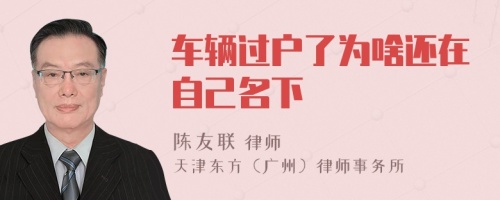 車輛過戶了為啥還在自己名下