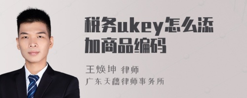 稅務ukey怎么添加商品編碼