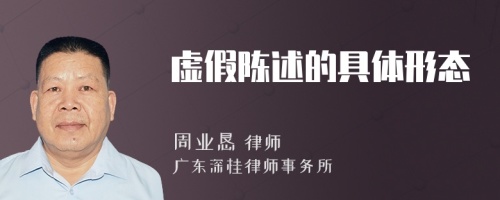 虛假陳述的具體形態(tài)