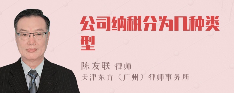公司納稅分為幾種類型