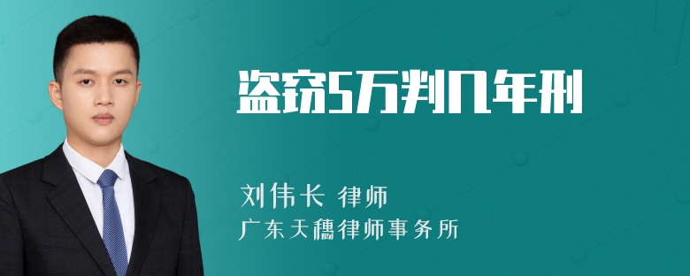 盜竊5萬判幾年刑