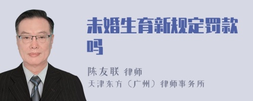 未婚生育新規(guī)定罰款嗎