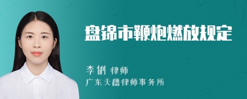 盤錦市鞭炮燃放規(guī)定
