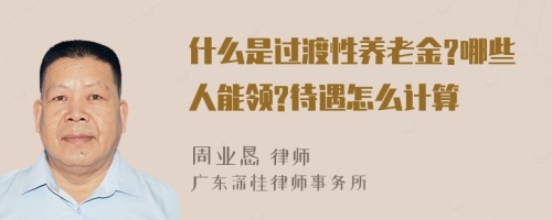什么是過(guò)渡性養(yǎng)老金?哪些人能領(lǐng)?待遇怎么計(jì)算