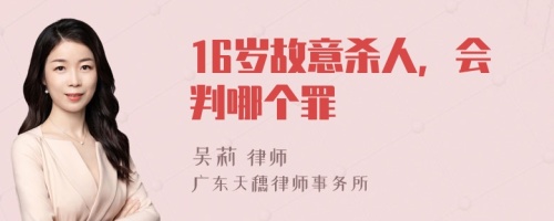 16歲故意殺人，會(huì)判哪個(gè)罪