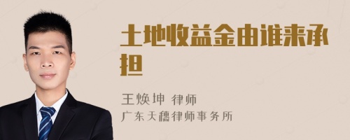 土地收益金由誰來承擔
