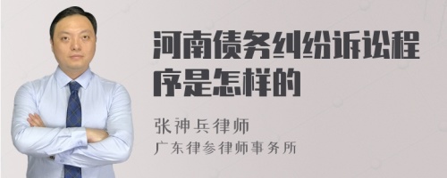 河南債務(wù)糾紛訴訟程序是怎樣的