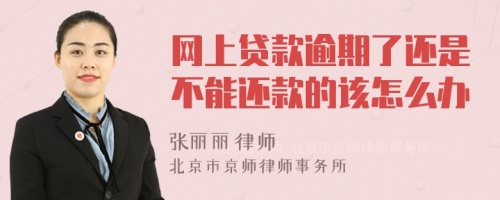 網(wǎng)上貸款逾期了還是不能還款的該怎么辦