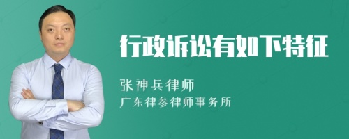 行政訴訟有如下特征