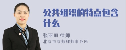 公共組織的特點(diǎn)包含什么