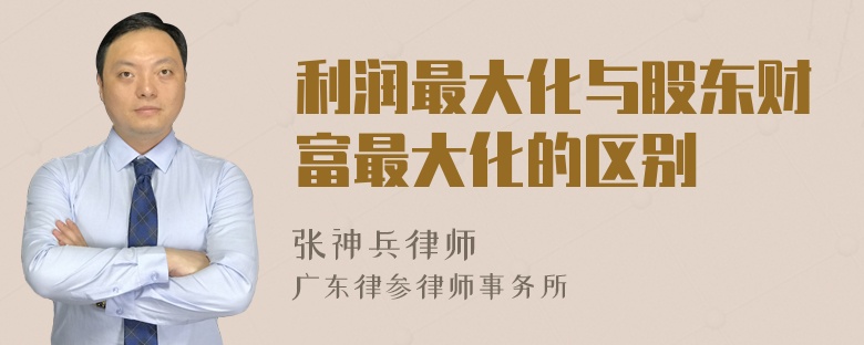 利潤(rùn)最大化與股東財(cái)富最大化的區(qū)別