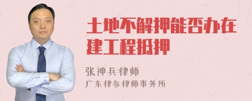 土地不解押能否辦在建工程抵押