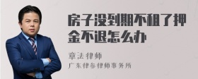 房子沒到期不租了押金不退怎么辦