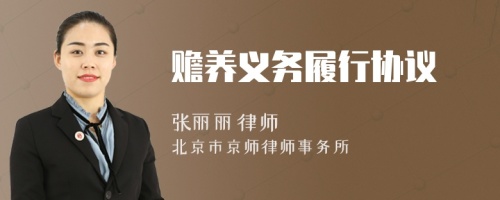 贍養(yǎng)義務(wù)履行協(xié)議