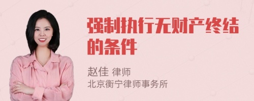 強(qiáng)制執(zhí)行無(wú)財(cái)產(chǎn)終結(jié)的條件