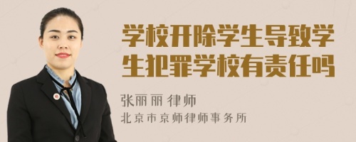 學(xué)校開除學(xué)生導(dǎo)致學(xué)生犯罪學(xué)校有責(zé)任嗎