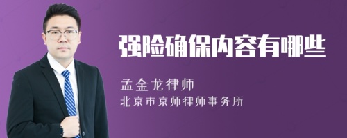 強(qiáng)險(xiǎn)確保內(nèi)容有哪些
