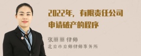 2022年，有限責(zé)任公司申請(qǐng)破產(chǎn)的程序