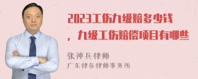 2023工傷九級賠多少錢，九級工傷賠償項目有哪些