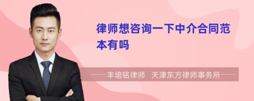 律師想咨詢一下中介合同范本有嗎
