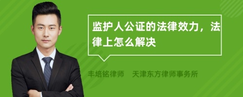監(jiān)護(hù)人公證的法律效力，法律上怎么解決