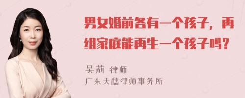 男女婚前各有一個(gè)孩子，再組家庭能再生一個(gè)孩子嗎？