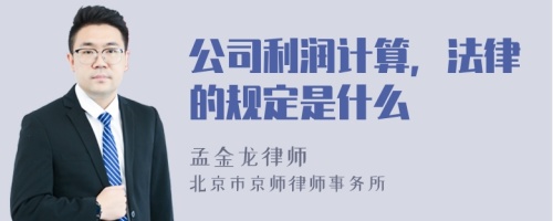 公司利潤計算，法律的規(guī)定是什么