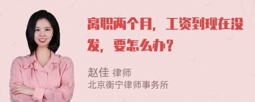 離職兩個(gè)月，工資到現(xiàn)在沒發(fā)，要怎么辦？
