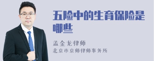 五險中的生育保險是哪些