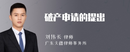 破產(chǎn)申請(qǐng)的提出