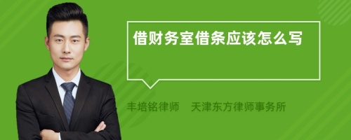 借財(cái)務(wù)室借條應(yīng)該怎么寫(xiě)