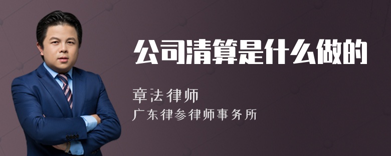 公司清算是什么做的