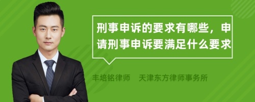 刑事申訴的要求有哪些，申請(qǐng)刑事申訴要滿足什么要求