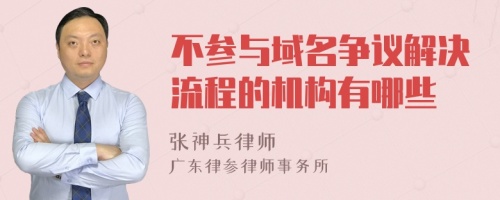 不參與域名爭議解決流程的機(jī)構(gòu)有哪些