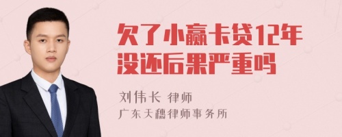 欠了小贏卡貸12年沒還后果嚴重嗎