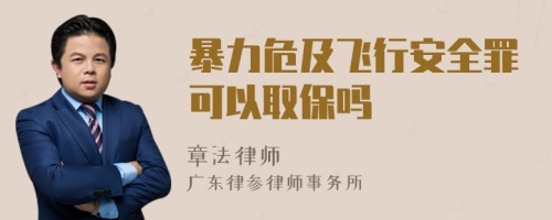 暴力危及飛行安全罪可以取保嗎