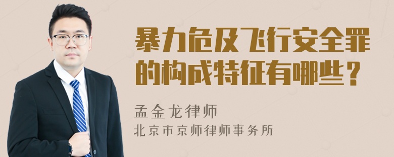 暴力危及飛行安全罪的構成特征有哪些？