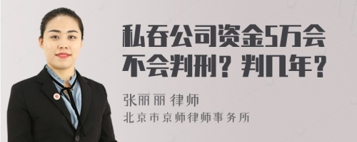 私吞公司資金5萬會不會判刑？判幾年？