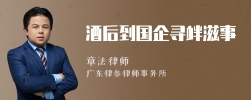 酒后到國企尋釁滋事