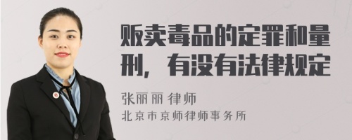 販賣毒品的定罪和量刑，有沒有法律規(guī)定