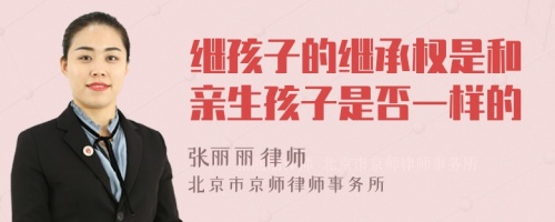繼孩子的繼承權(quán)是和親生孩子是否一樣的
