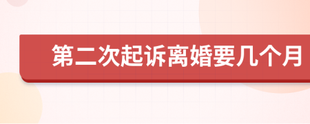 第二次起訴離婚要幾個(gè)月