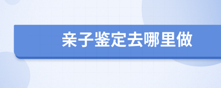 親子鑒定去哪里做