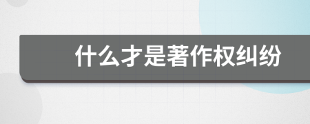 什么才是著作權糾紛