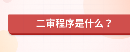 二審程序是什么？