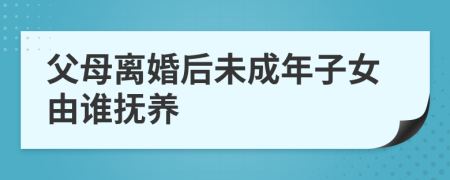 父母離婚后未成年子女由誰(shuí)撫養(yǎng)