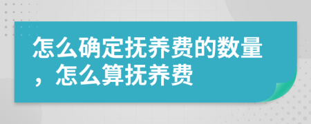 怎么確定撫養(yǎng)費(fèi)的數(shù)量，怎么算撫養(yǎng)費(fèi)