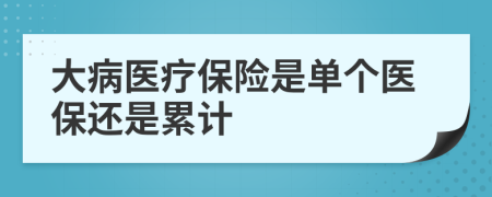 大病醫(yī)療保險(xiǎn)是單個(gè)醫(yī)保還是累計(jì)